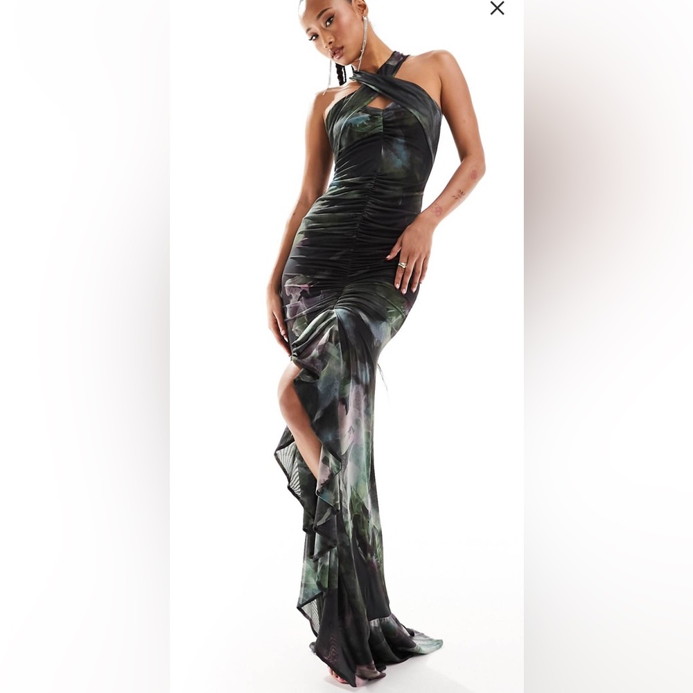 ASOS Dark Green Maxi Dress